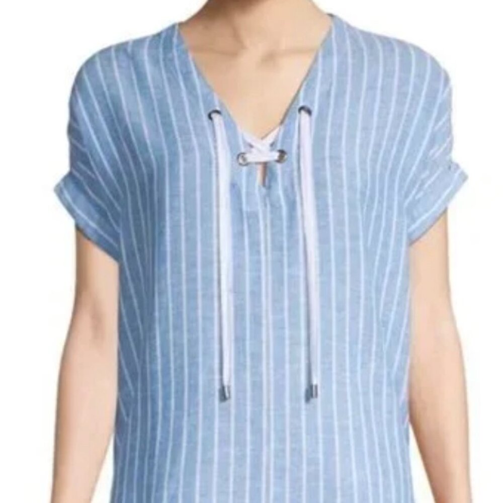 Rails | Jeri Striped Lace-Up Blouse